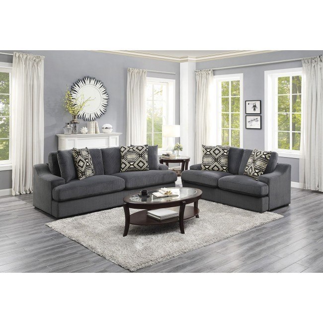 Orofino Living Room Set Dark Gray