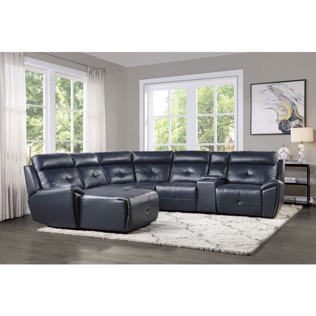 Avenue 6 Piece Reclining Sectional W Left Chaise Homelegance