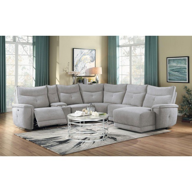 Gray sectional with recliner and chaise cheap