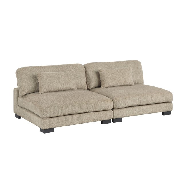 Tinley Brown Armless Loveseat