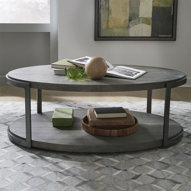 Liberty furniture round cocktail on sale table
