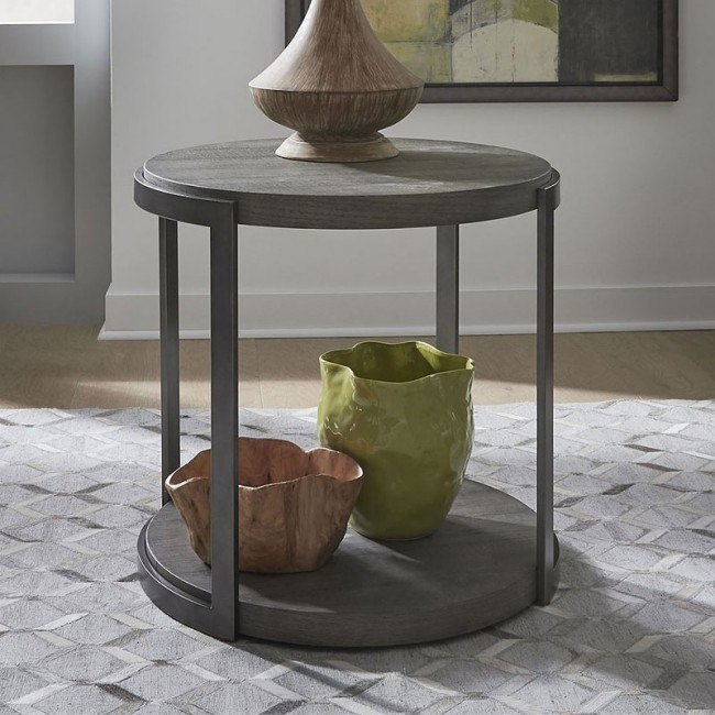 Modern View Round End Table