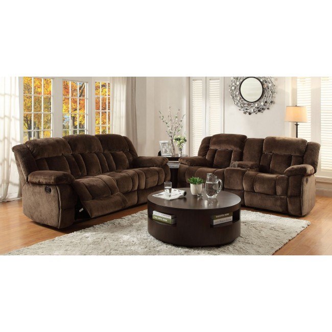 Laurelton Reclining Living Room Set Chocolate Homelegance Furniture Cart