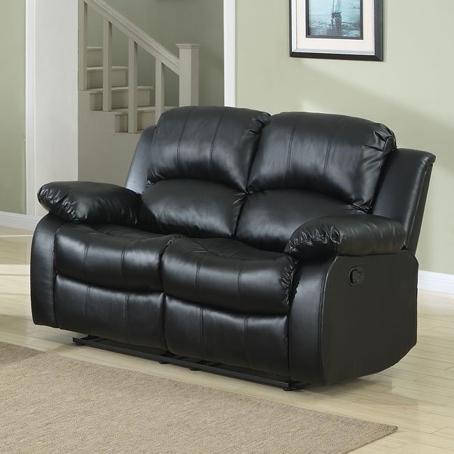 Cranley Double Reclining Loveseat (Black)