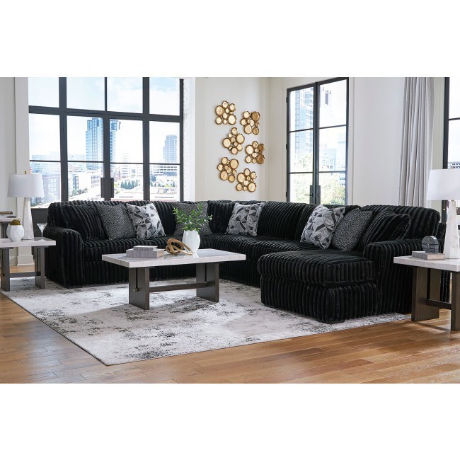 Midnight-Madness Onyx Modular Sectional Set