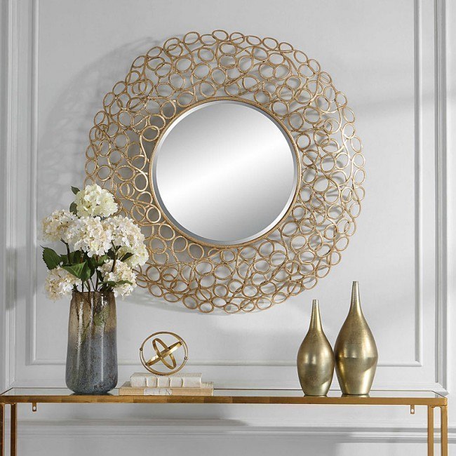 Wall mirror shop round