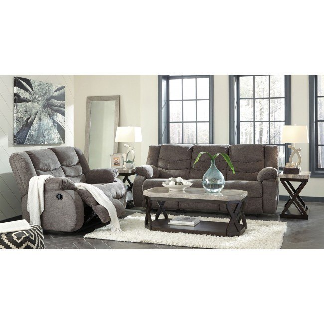 Tulen gray reclining living room outlet set