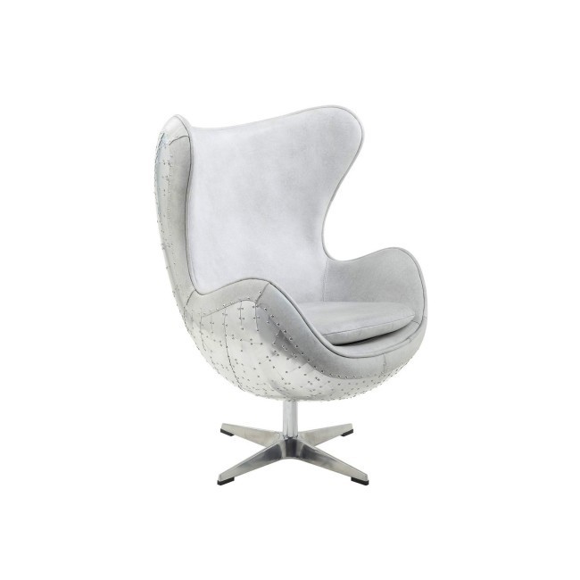 Brancaster Vintage White Swivel Accent Chair