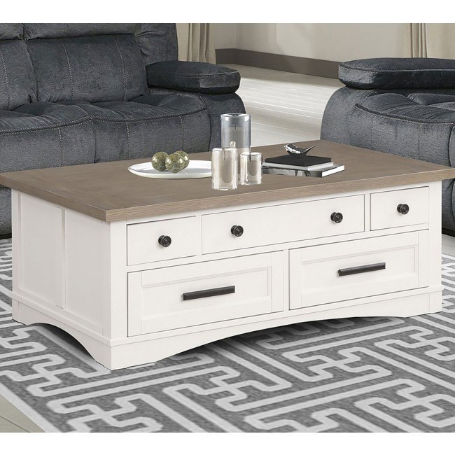 Americana Modern Lift Top Cocktail Table (Cotton)