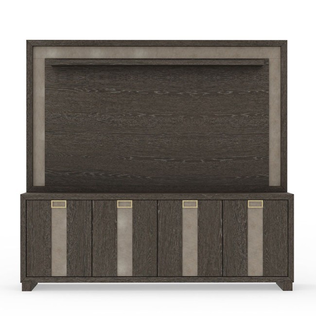 Ascent 90 Inch TV Console w/ Hutch and Back Panel