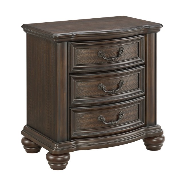 Brunswick Mahogany 2-Drawer Nightstand w/ USB