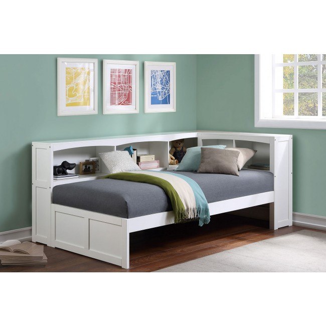 Galen Twin Bookcase Corner Bed Homelegance Furniture Cart