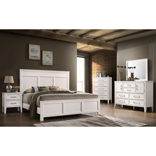 Andover Panel Bedroom Set (White) New Classic Furniture | Furniture Cart
