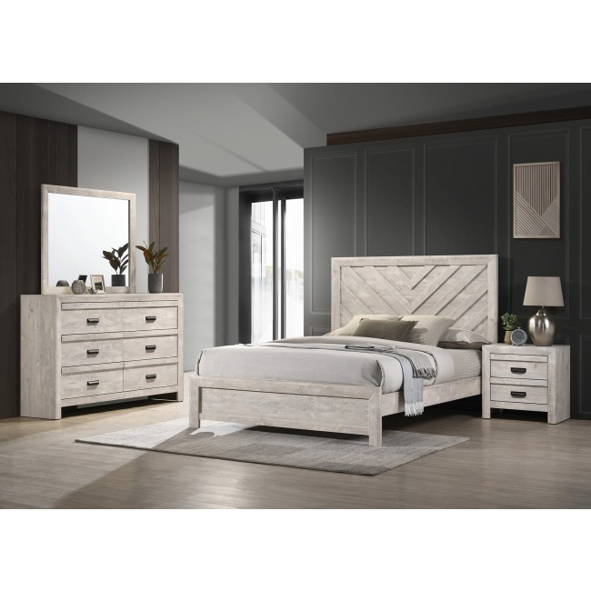 Valor Weathered Wood Youth Panel Bedroom Set