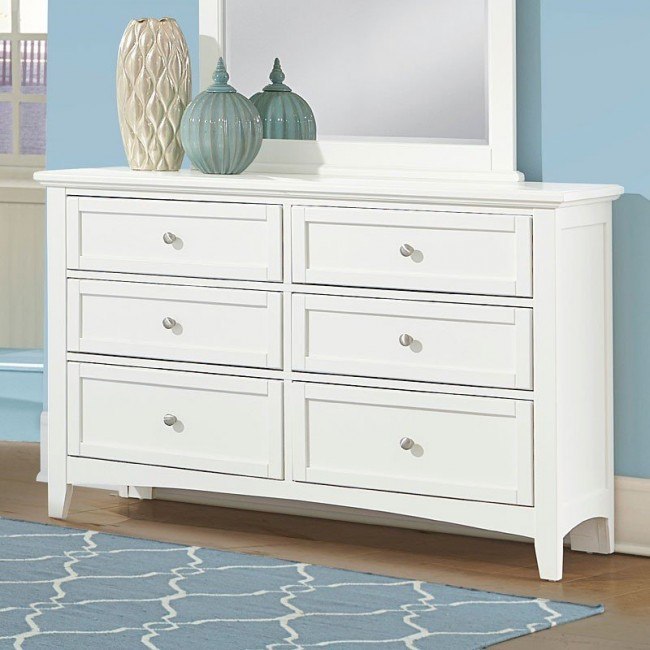 Bonanza Double Dresser (White) Vaughan Bassett, 2 Reviews | Furniture Cart