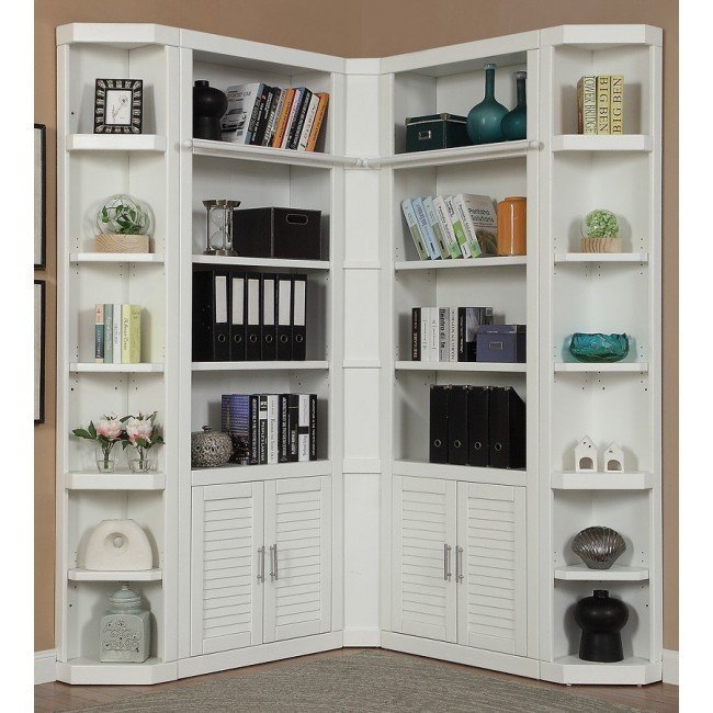 Corner bookshelf outlet cabinet