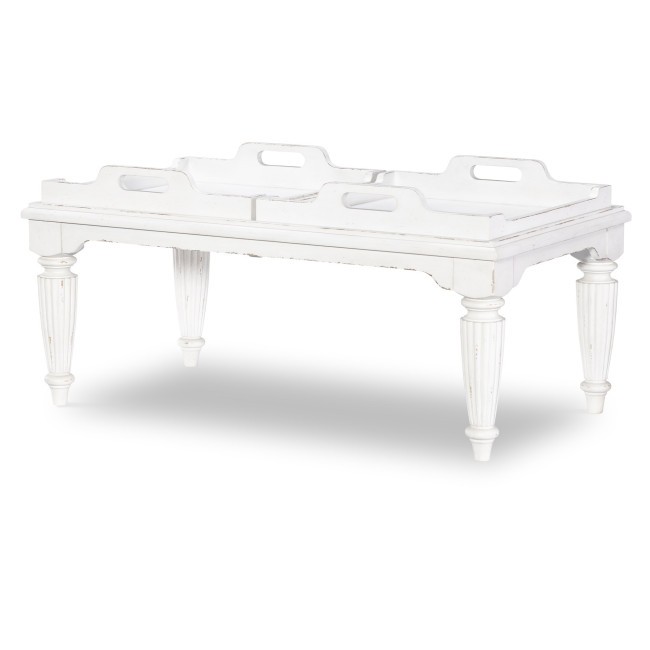 Vintage Market Picket Fence Tray Top Cocktail Table