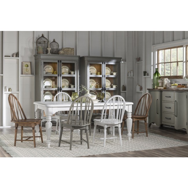 Vintage Market Picket Fence Dining Room Set w/ Chair Choices
