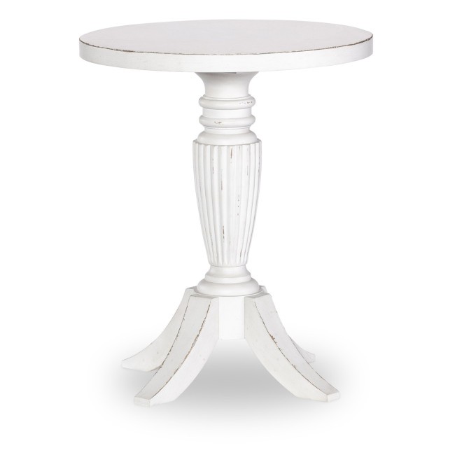 Vintage Market Picket Fence Round End Table