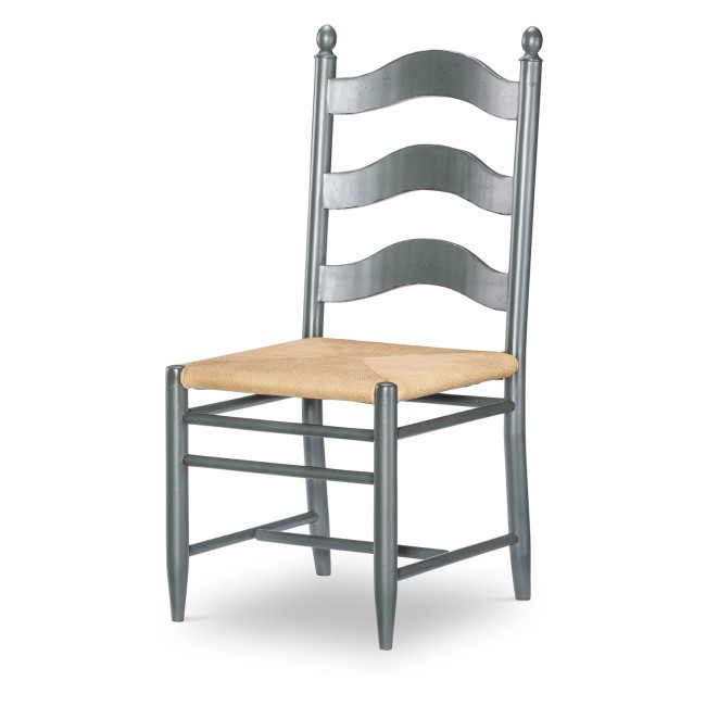 Vintage Market Mallard Green Rush Seat Ladder Back Side Chair (Set of 2)
