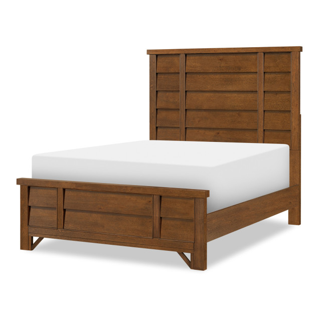Lake House Pinecone Youth Louvered Panel Bed