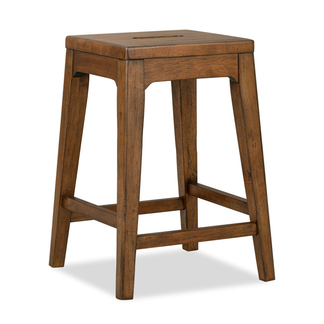 Lake House Pinecone Counter Height Backless Stool (Set of 2)