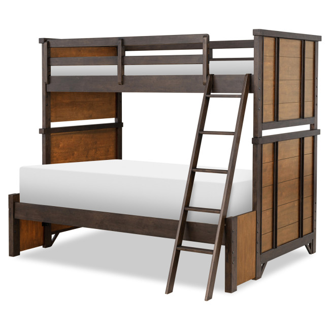 Lake House Pinecone and Dried Tobacco Twin over Full Bunk Bed