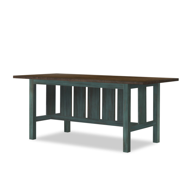 Lake House Sea Glass and Dried Tobacco Counter Height Table