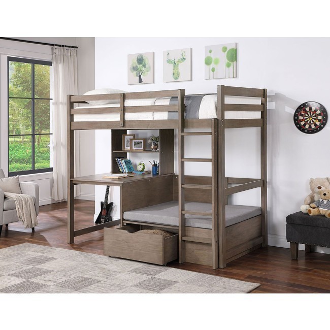 Callistus Twin over Workstation Loft Bed