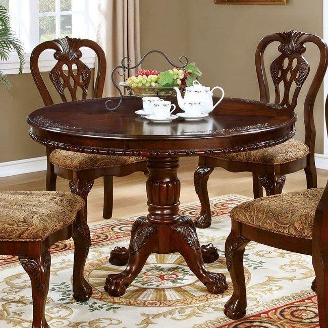 Round formal dining table best sale
