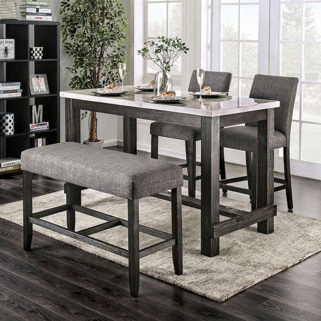 Gray high top table sales and chairs