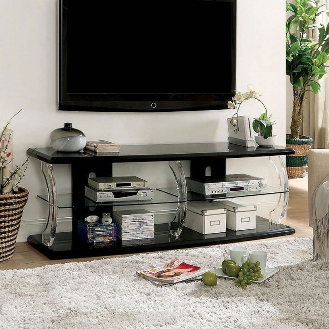 Black corner tv stand for 60 inch tv top