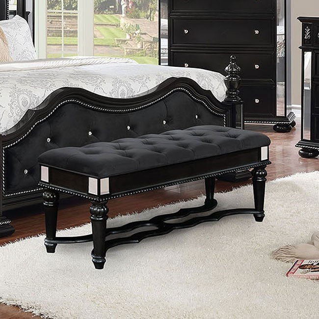 Black online bed bench