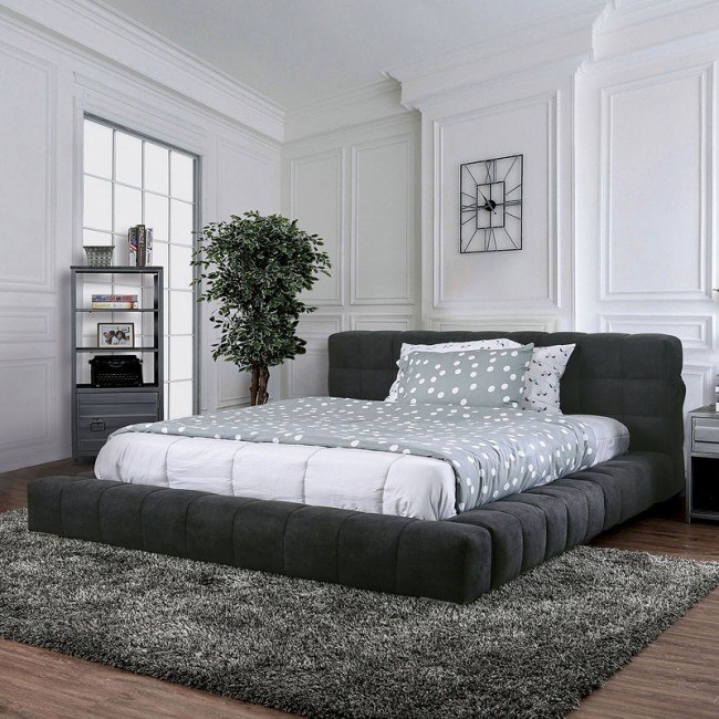 Upholstered top low bed