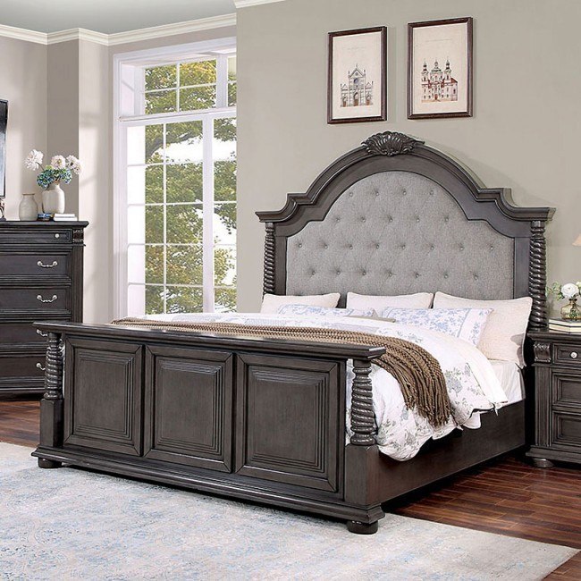 Esperia Panel Bed (Gray) Furniture Of America | Furniture Cart