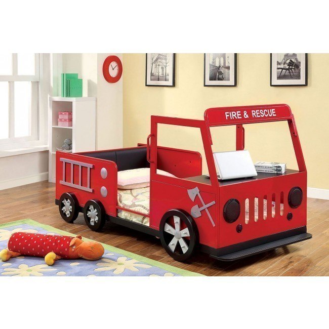 Rescuer Fire Truck Twin Bed Furniture Of America Furniture Cart