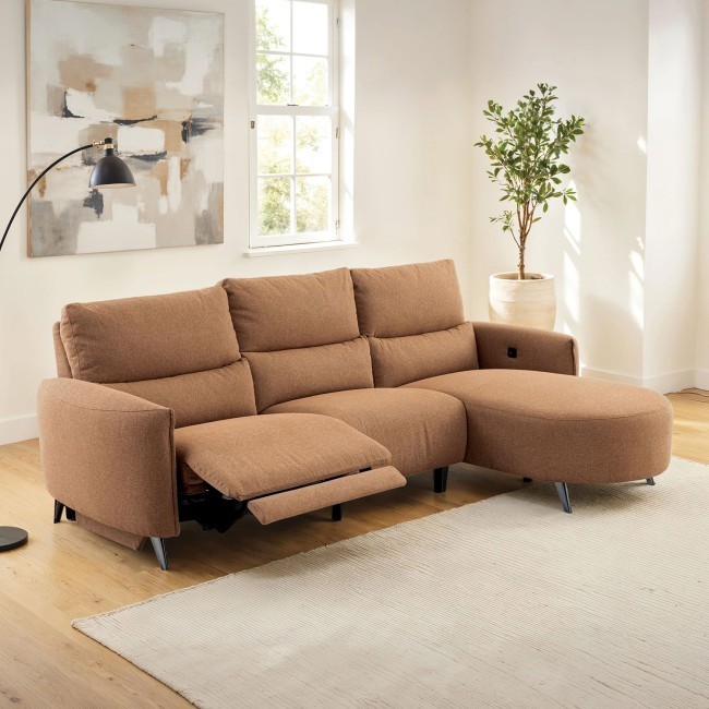 Galten Brown Right Chaise Power Reclining Sectional