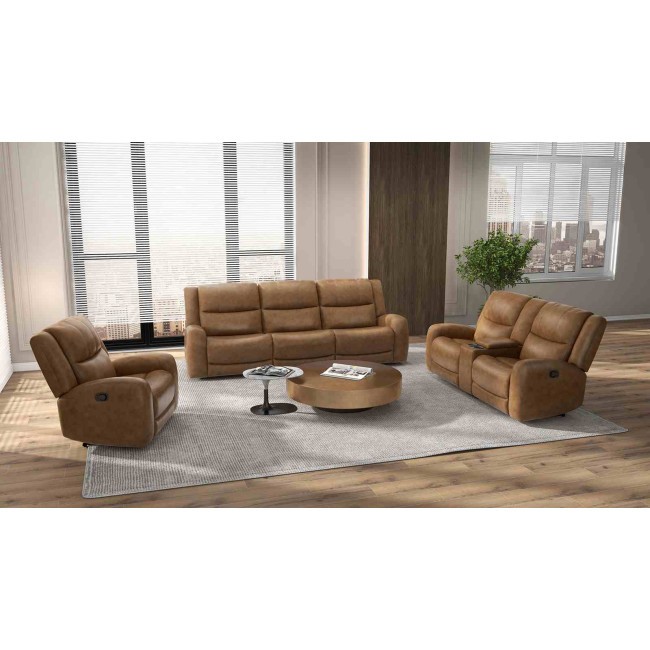 Leolinus Brown Reclining Living Room Set