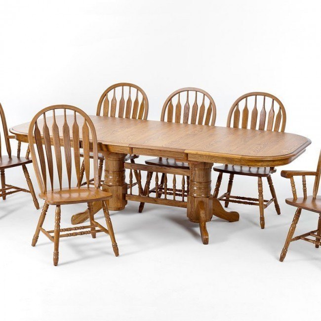 Classic oak dining top table