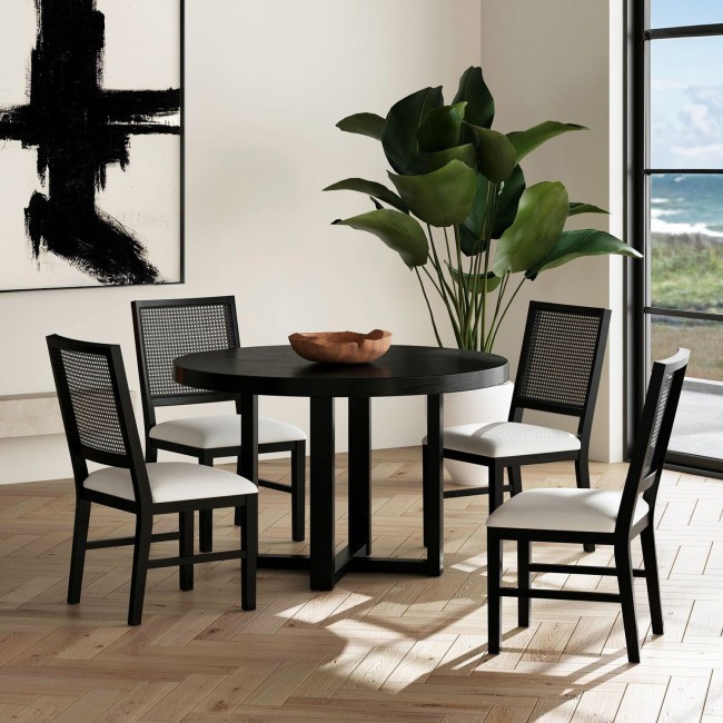 Bahama Black Breeze Round Dining Room Set