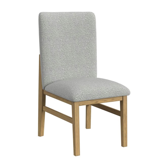 Portland Natural Side Chair w/ Grey Fabric (Set of 2)