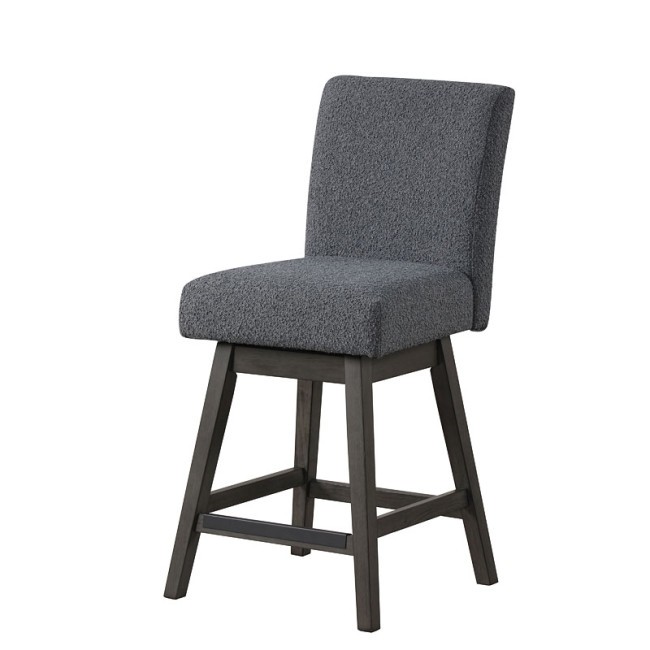High Line Gray Swivel Counter Height Chair (Set of 2)