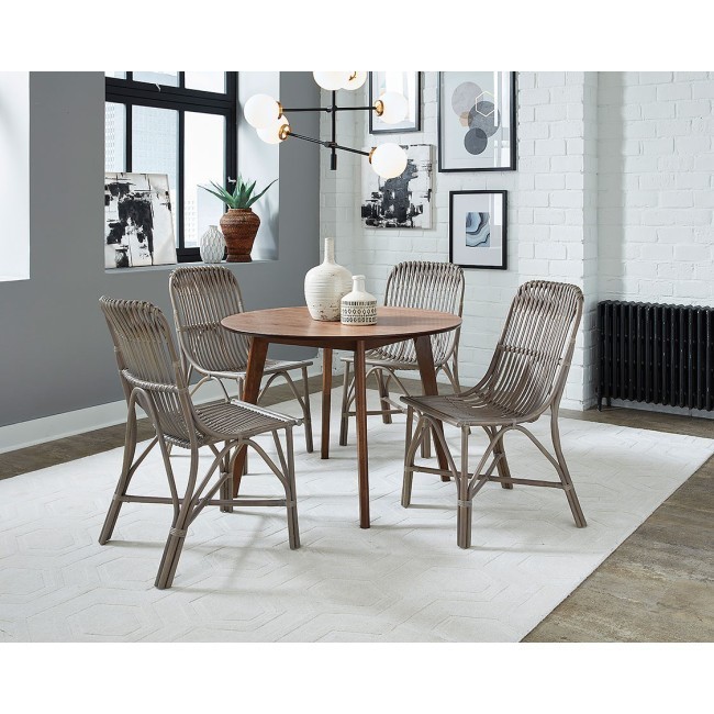 Arcade Round Dining Room Set w/ Oscar Chairs