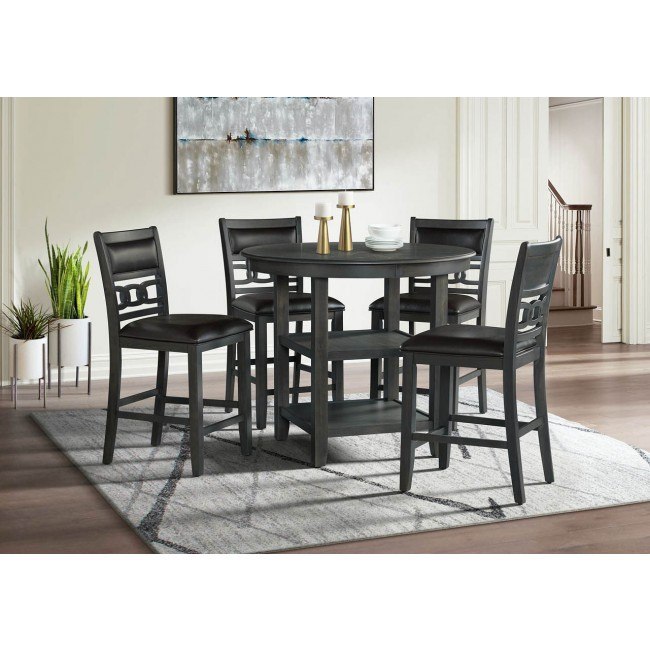 Amherst Counter Height Dining Room Set (Grey) w/ PU Cushion Chairs