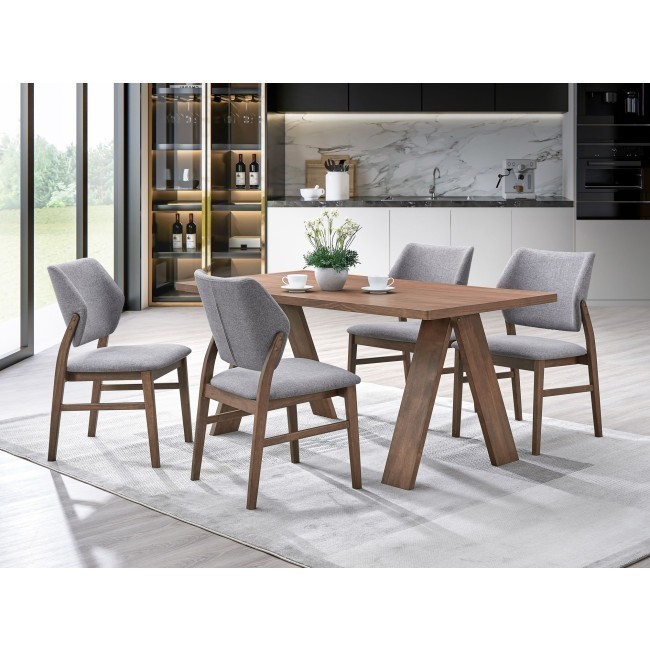Sarha Dining Room Set w/ Light Gray Chairs