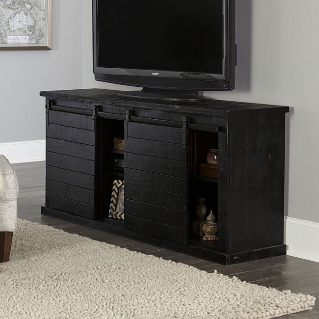 Distressed black tv clearance stand