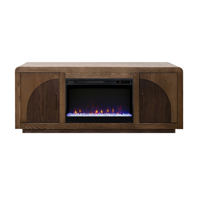 Eclipse Bourbon Oak 65-inch Fireplace Console