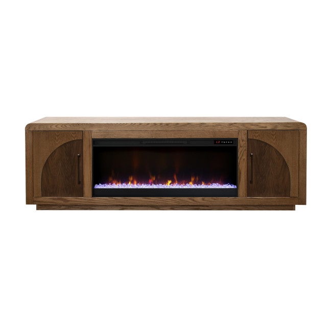 Eclipse Bourbon Oak 81-inch Super Fireplace Console