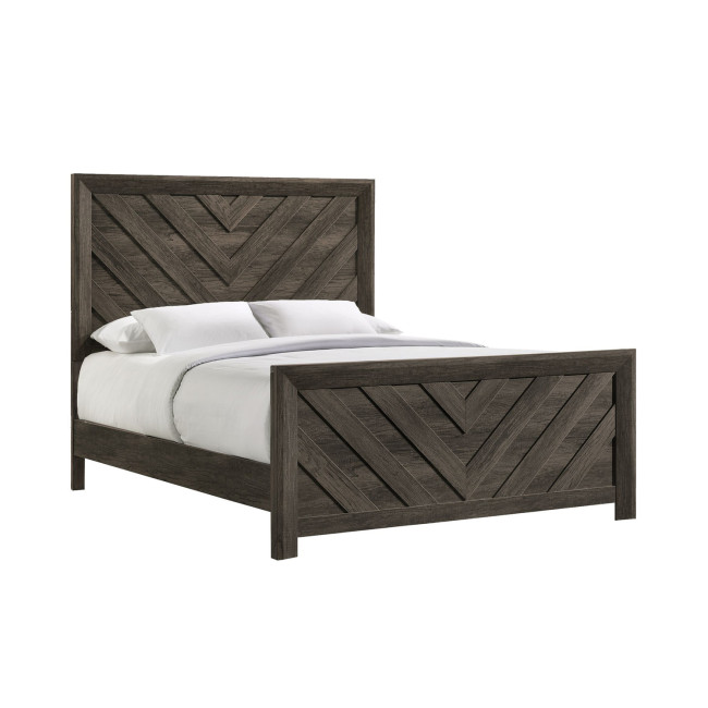 Eleanor Mocha Grey Panel Bed