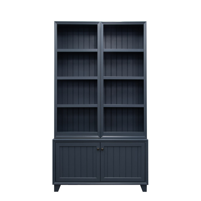 Fairfield Denim Blue 86-inch Cabinet Bookcase